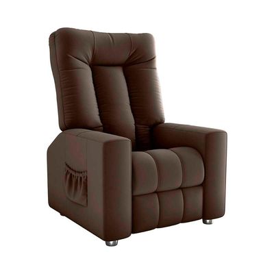 Poltrona Do Papai Reclinável Pallas Matrix Veludo Marrom