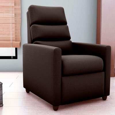Poltrona Do Papai Confortável Reclinável Turin Matrix Suede Marrom