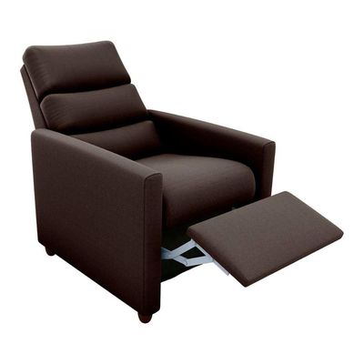 Poltrona Do Papai Confortável Reclinável Turin Matrix Suede Marrom