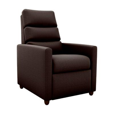 Poltrona Do Papai Confortável Reclinável Turin Matrix Suede Marrom