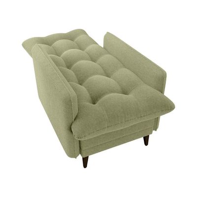 Poltrona De Amamentação Com Puff Luxo Confortável Montreal Matrix Boucle Oliva