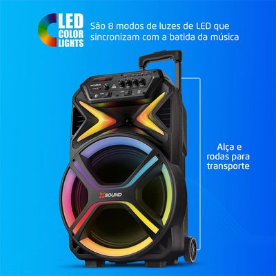 Caixa Amplificada Mondial Preto 550W RMS Bivolt - CM-550-L Bivolt