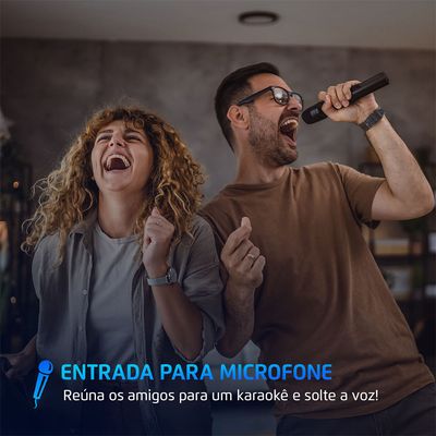 Caixa Amplificada Mondial Preto 550W RMS Bivolt - CM-550-L Bivolt