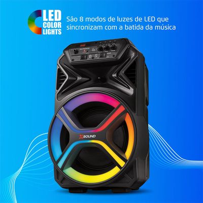 Caixa Amplificada Mondial Preto 400W RMS Bivolt - CM-400-L Bivolt