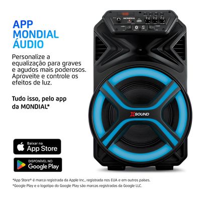 Caixa Amplificada Mondial Preto 400W RMS Bivolt - CM-400-L Bivolt