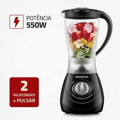 Liquidificador Easy Power Mondial Preto 550W L-550-BC 127V
