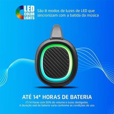 Caixa de Som Boombox Mondial Xsound- BX-100-BL - 100W-Bluetooth-Luzes Mic USB APP Bateria 14H SdCard Bivolt