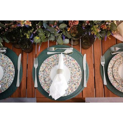 Prato Raso Tramontina Dalina Em Porcelana Decorada 28 Cm Tramontina