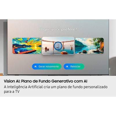 Smart TV 65 Polegadas Vision AI TV QLED 4K Samsung QN65QEF1AG Preto / Bivolt