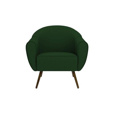 Poltrona Decorativa Sacha Veludo Verde