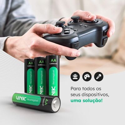 Pilha Recarregável Aa C-4 - 2200mah 1.2v - Vp2ab4r
