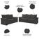 Conjunto De Sofá 2 E 3 Lugares Taurus Veludo Mamflex Cinza