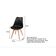 Cadeira Charles Eames Estofada Base Madeira Preta