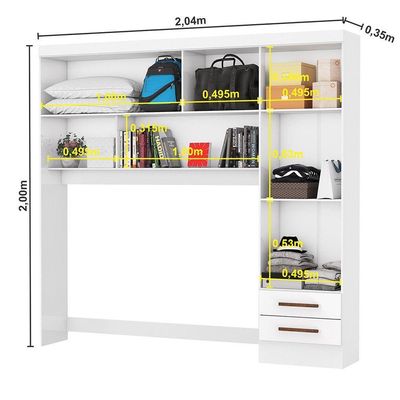 Guarda Roupa Modulado Com Cama Paris