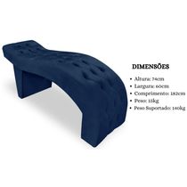 Maca Estofada Capitonê Clínica Salão Estética Suede Eduarda Cor:azul Marinho