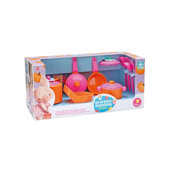 Brinquedo Conjunto de Panelas Nig Paneleiro 9 Peças Brinquedo Conjunto de Panelas Nig Paneleiro 9 Peças