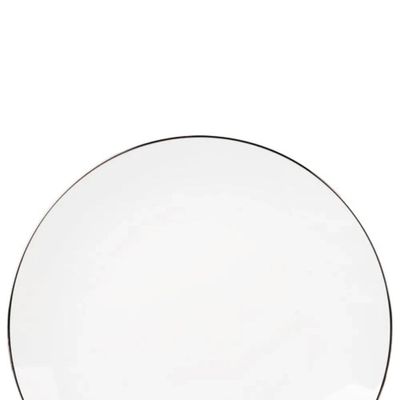 Jogo de pratos rasos em porcelana L'Hermitage Legacy Silver 27cm 6 peças branco