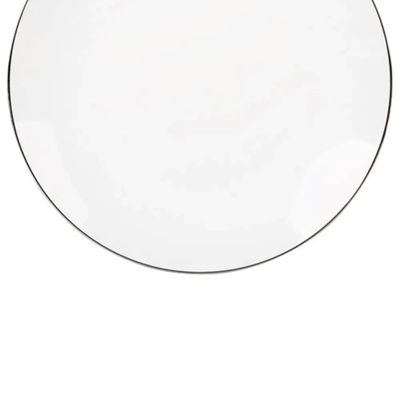 Jogo de pratos rasos em porcelana L'Hermitage Legacy Silver 27cm 6 peças branco