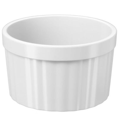 Kit 24 Ramekins 220ml Branco Canelado Coza Molheira Restaurante Lanchonete Hamburgueria