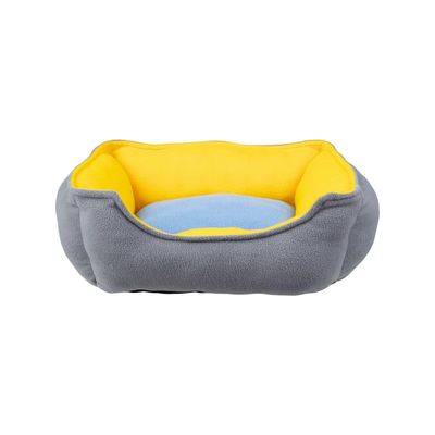 Cama Retangular M Azul e Amarela