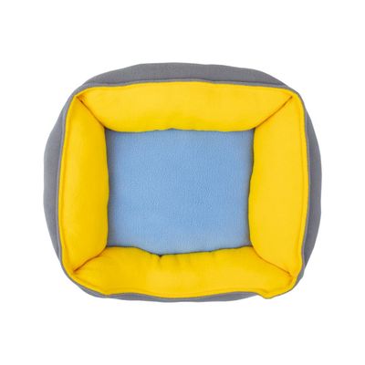 Cama Retangular M Azul e Amarela