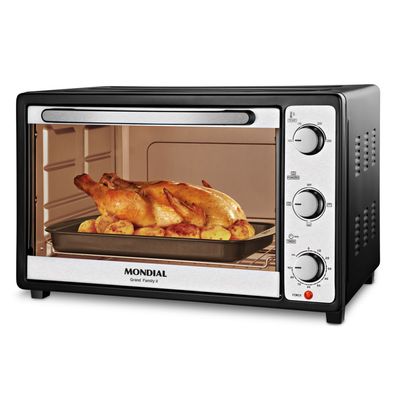 Forno Elétrico 52L Grand Family II Mondial Preto/Inox 1800W - FRN-52-B 127V