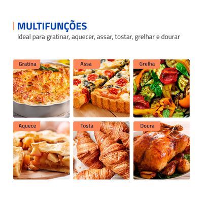 Forno Elétrico 42L Family II Mondial Preto/Inox 1600W - FRN-42-B 127V