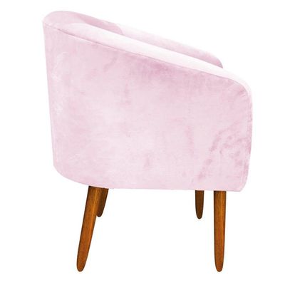 Kit 02 Poltronas Stella Rosa Bebê Castanho