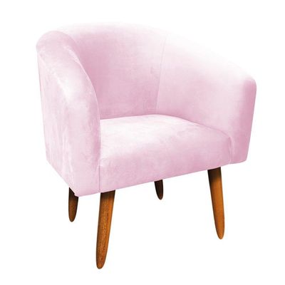 Kit 02 Poltronas Stella Rosa Bebê Castanho