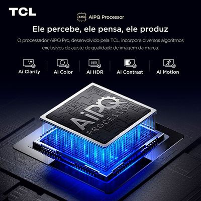 Smart TV TCL 85 Polegadas 4K UHD QLED Google TV - 85P7K Preto / Bivolt
