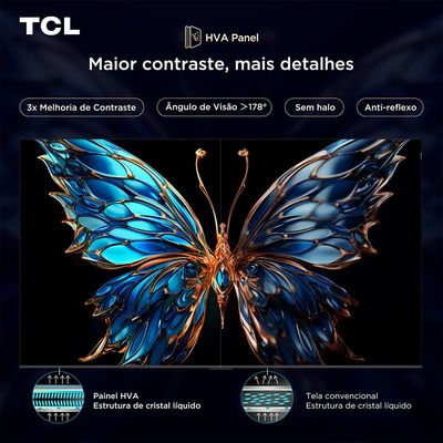 Smart TV TCL 85 Polegadas 4K UHD QLED Google TV - 85P7K Preto / Bivolt