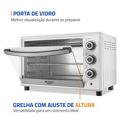 Forno Elétrico 42L Family II Mondial Preto/Inox 1600W - FRN-42-W 127V