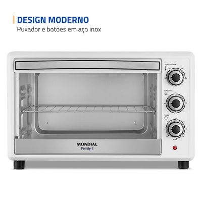Forno Elétrico 42L Family II Mondial Preto/Inox 1600W - FRN-42-W 127V