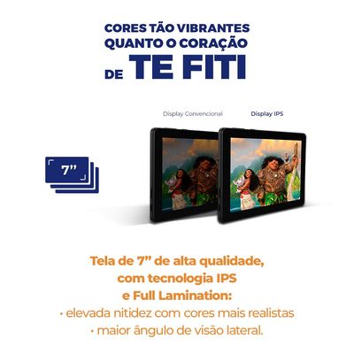 Tablet Positivo Vision TAB 7 Moana Tela 7”, 64GB, 3GB RAM Octa Core, 2 Capas de Proteção – Preto