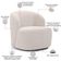 Poltrona Giratória Orgânica Para Sala Living Heidy F04 Bouclê Bege - Lyam Decor