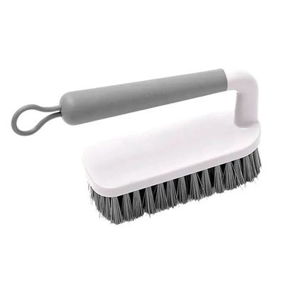 10 Escovas para Limpeza Cerdas Resistentes Escovão Lavar Piso Calçado Bege Cabo Anatômico