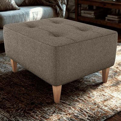 Puff Para Sala 62 Cm Piva Tecido Boucle Milani Store Marrom Marrom