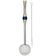 Bomba de Chimarrão Inox 23cm Bojo Rosca Mil Furos Pedra Azul Escovinha Bortonaggio