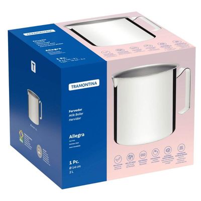 Fervedor Leiteira Inox 2L Tramontina Allegra 14cm Canecão Indução
