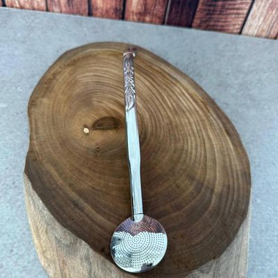 Bomba para Chimarrão Inox Bojo Mil Furos Estampada 24cm Escovinha Bortonaggio