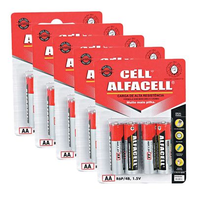 Kit 20 Cartelas Pilha Pequena com 4 Unidades YBCI1137 Alfacell