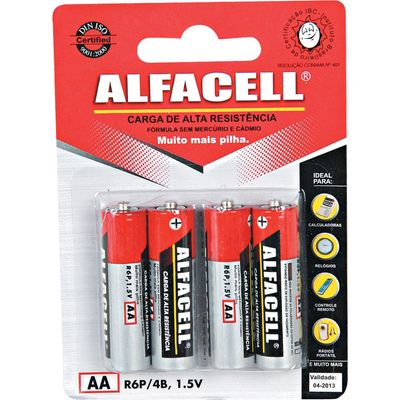Kit 20 Cartelas Pilha Pequena com 4 Unidades YBCI1137 Alfacell