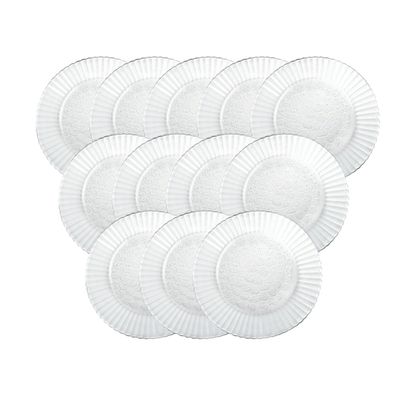 Kit 12 Pratos de Vidro Fundo Duralex Primavera