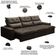 Sofá Retrátil Reclinável Para Sala 4 Lugares 290cm Aires F04 Veludo Marrom Escuro - Lyam Decor