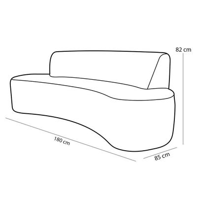 Sofá 3 Lugares Sala de Estar 180 Cm Bélgica Veludo Verde