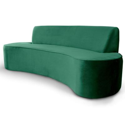 Sofá 3 Lugares Sala de Estar 180 Cm Bélgica Veludo Verde