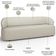 Sofá 3 Lugares Orgânico Sala De Estar Living 205cm Carmen F04 Couríssimo Off White - Lyam Decor
