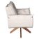 Poltrona Cadeira Glamour Opala Com Base Giratória 30cm Em Madeira bege