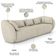 Sofá 3 Lugares Para Sala Living Orgânico 212cm Eça P08 Linho Itacaré Bege - Lyam Decor
