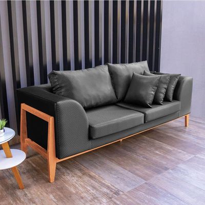 Sofa 02 Lugares Lucy 2,25m Facto Escama Preto
